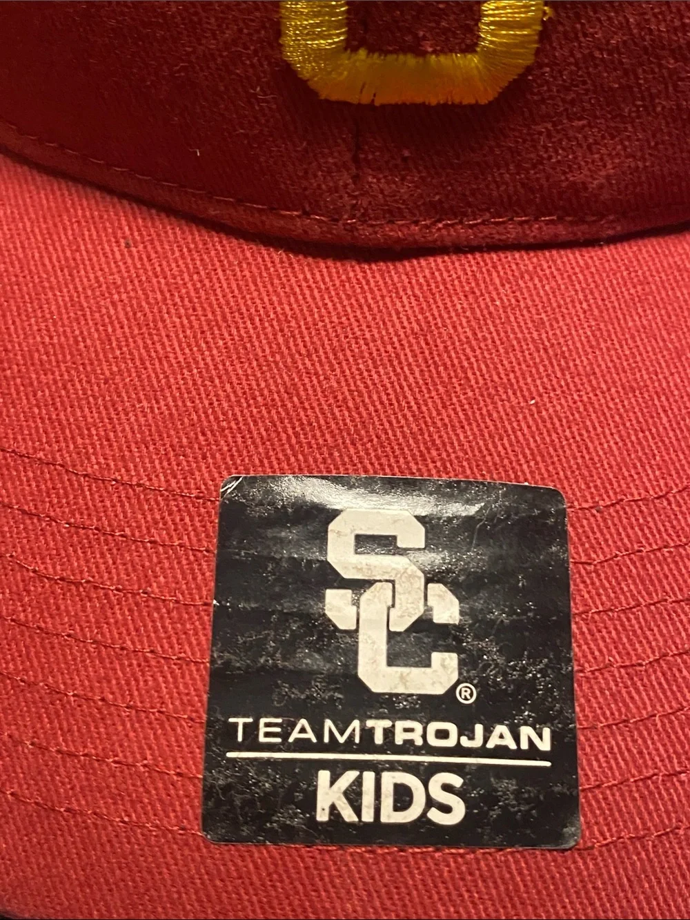 SC  Team Trojan  Kids 47 Brand Cardinal Red /Gold Strapback Cap O/S NWT